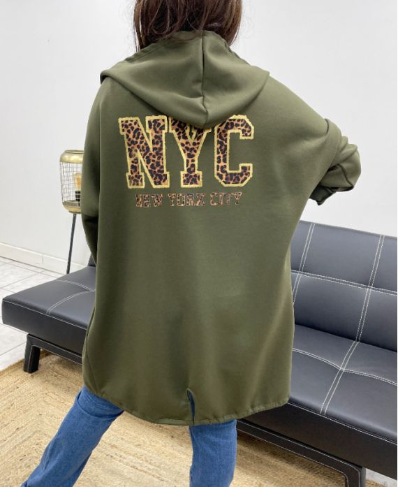 GILET CON CAPPUCCIO NEW YORK CITY AH255105 KHAKI