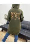 GILET CON CAPPUCCIO NEW YORK CITY AH255105 KHAKI