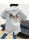 GILET A CAPUCHE NEW YORK CITY AH255105 GRIS