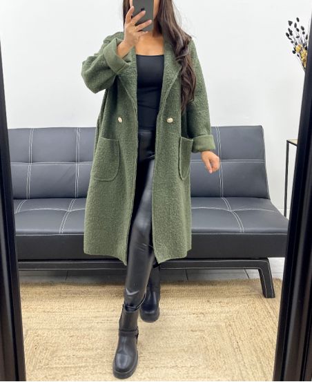 LONG COAT 2 POCKETS AH255035 KHAKI
