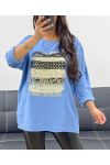 TOP VISCOSE GOLD PE0400 BLEU JEANS