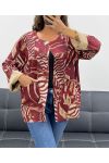 VESTE SUEDINE IMPRIMéE AH2555099 BORDEAUX