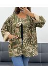VESTE SUEDINE IMPRIMéE AH2555099 KAKI
