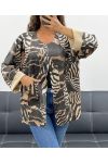 VESTE SUEDINE IMPRIMéE AH2555099 NOIR