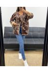 VESTE SUEDINE IMPRIMéE AH2555099 CHOCOLAT