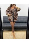VESTE SUEDINE IMPRIMéE AH2555099 CHOCOLAT