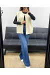 VESTE EN LAINE A POILS DOUX 2 POCHES AH555019 ECRU