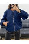 BOMBERS ZIP 2 POCHES AVEC DOUBLURE AH2555050 MARINE