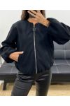 BOMBERS ZIP 2 POCHES AVEC DOUBLURE AH2555050 NOIR