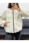 BOMBERS ZIP 2 POCHES AVEC DOUBLURE AH2555050 BEIGE