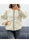 2-POCKET ZIP BOMBER JACKETS WITH BEIGE AH2555050 LINING
