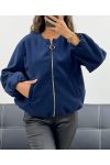 BOMBERS ZIP 2 POCHES AVEC DOUBLURE AH2555050 MARINE