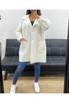 VESTE AMPLE LAINE 2 POCHES AH2555024 BLANC