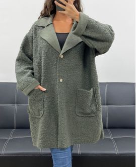 VESTE AMPLE LAINE 2 POCHES AH2555024 KAKI