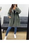 VESTE AMPLE LAINE 2 POCHES AH2555024 KAKI