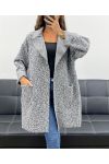 VESTE AMPLE LAINE 2 POCHES AH2555024 CHINé