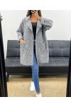 VESTE AMPLE LAINE 2 POCHES AH2555024 CHINé