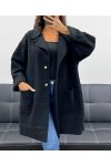 VESTE AMPLE LAINE 2 POCHES AH2555024 NOIR