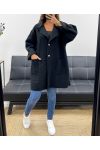 VESTE AMPLE LAINE 2 POCHES AH2555024 NOIR