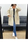VESTE AMPLE LAINE 2 POCHES AH2555024 BEIGE