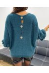 JERSEY DE MOHAIR CON BOTONES AH2555066 AZUL