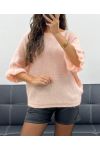 MOHAIR PULLOVER WITH BUTTONS AH2555066 PINK