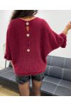 JERSEY DE MOHAIR CON BOTONES AH2555066 BURDEOS