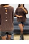 JERSEY DE MOHAIR CON BOTONES AH2555066 CHOCOLATE