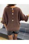 JERSEY DE MOHAIR CON BOTONES AH2555066 CHOCOLATE
