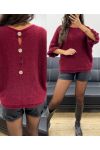 JERSEY DE MOHAIR CON BOTONES AH2555066 BURDEOS