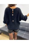 MOHAIR PULLOVER WITH BUTTONS AH2555066 BLACK