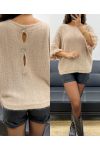 MOHAIR PULLOVER WITH BUTTONS AH2555066 BEIGE