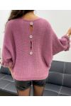 MOHAIR-PULLOVER MIT KNÖPFEN AH2555066 PINK/SCHOKOLADE