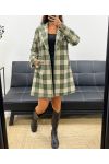 TWEED COAT WITH LINING AND POCKETS AH2555039 GREEN