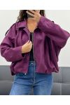 SUEDE JACKET AH2555040 PLUM