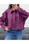SUEDE JACKET AH2555040 PLUM
