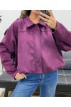 SUEDE JACKET AH2555040 PLUM