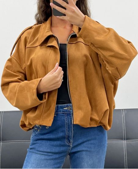 SUEDE JACKET AH2555040 CAMEL
