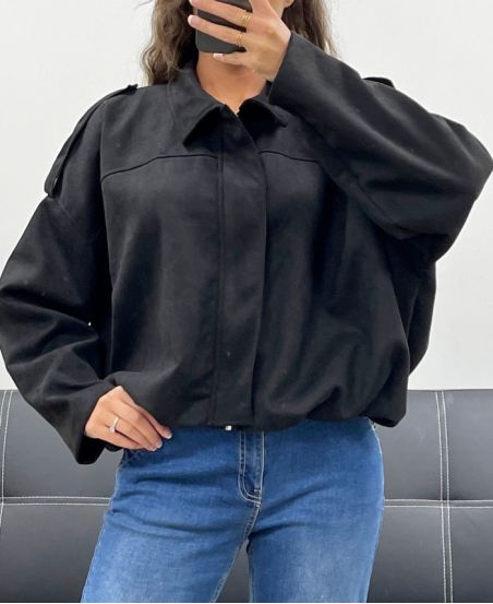 SUEDE JACKET AH2555040 BLACK