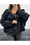 SUEDE JACKET AH2555040 BLACK