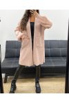 BI-MATERIAL COAT AH2555035 PINK