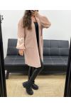BI-MATERIAL COAT AH2555035 PINK