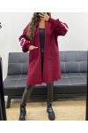 BURGUNDY BI-MATERIAL COAT AH2555035