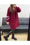 BURGUNDY BI-MATERIAL COAT AH2555035
