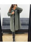 LONG CURLY WOOL EFFECT OVERSHIRT AH2555031 KAKI