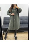 LONG CURLY WOOL EFFECT OVERSHIRT AH2555031 KAKI