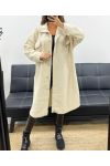 LONG WOOL EFFECT OVERSHIRT CURLY AH2555031 BEIGE