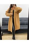 LONG CURLY WOOL EFFECT OVERSHIRT AH2555031 CAMEL