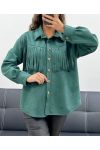 SUEDE FRINGED SHIRT AH2555088 GREEN