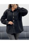 BLACK SUEDE FRINGED SHIRT AH2555088